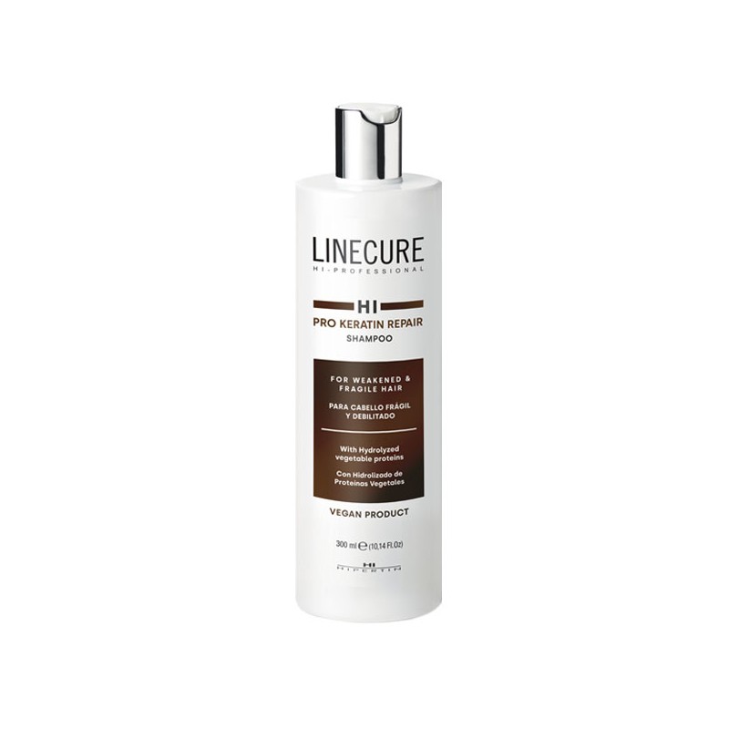 Linecure champu pro keratin repair para cabello fragil o debilitado