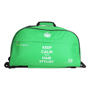 Maleta viaje keep calm verde