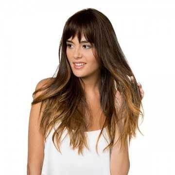 Sangrá flequillo de cabello natural flek con clips