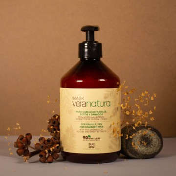 Veranatura Mask Vegana 90% natural para cabellos frágiles secos y dañados