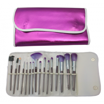 [5106289] Manta Pinceles Purpura 16 Pcs Alcantara Cosmetica
