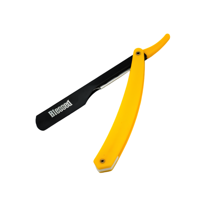 Navaja de carril mango plástico amarillo Blessed