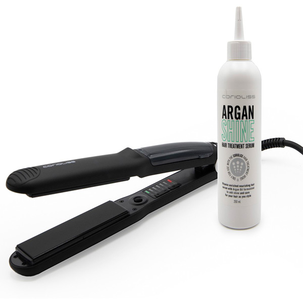 [8425402438510] Pack Plancha De Pelo C-Steam + Argan/Keratin Shine Corioliss