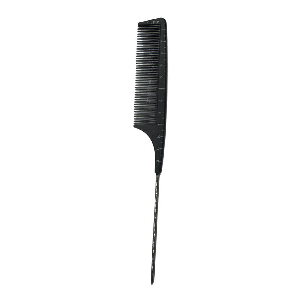 Peine Carbono Pua Metal Con Medidas F-12 MH Cosmetics