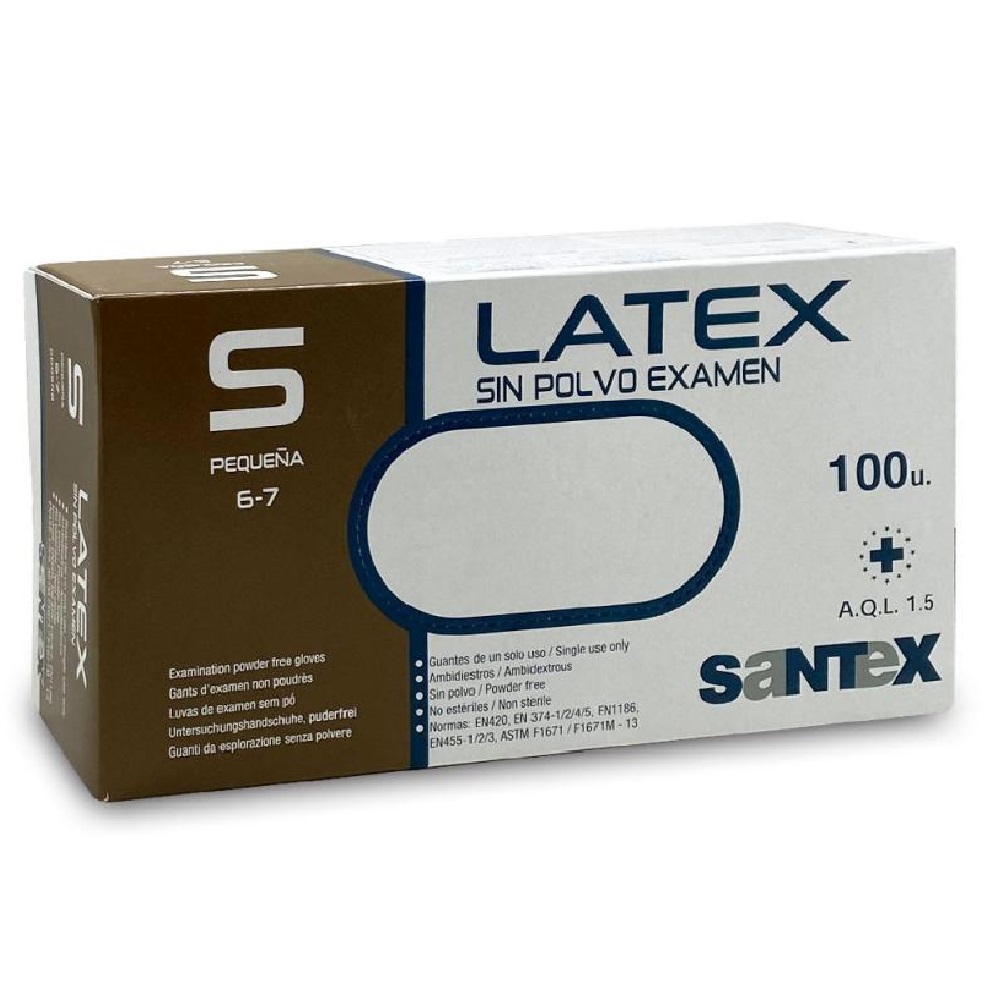 [8437014559484] Santex Guantes De Látex Sin Polvo 100Uds (S)