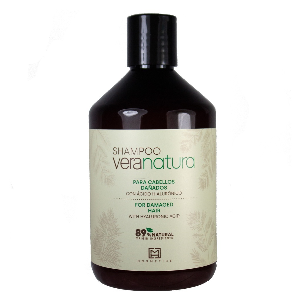 Veranatura Champú Vegano 89% Natural Para Cabellos Dañados Con Ácido Hialurónico
