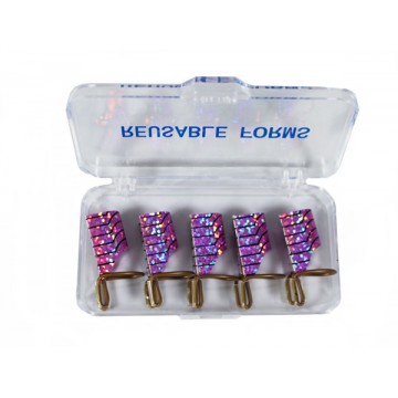 Set Model Construc Uña Reutilizble MH Cosmetics Lila 5U 