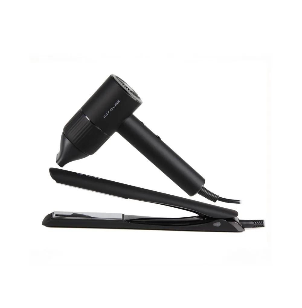 [8474406576261] Corioliss Kit C5 + Secador Apolo (Black Chrome)