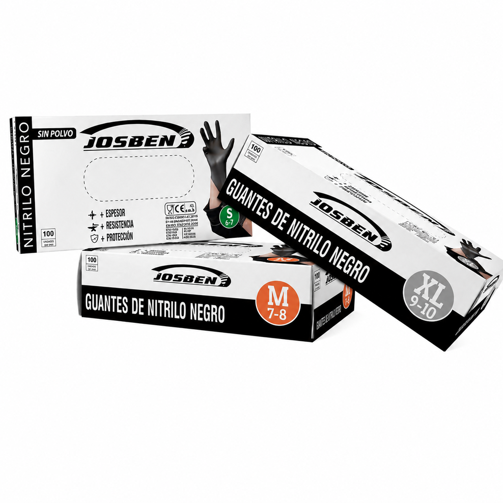 [8436579897680] Guante nitrilo negro josben (S)