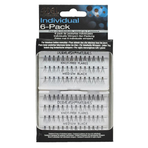 [074764600783] Ardell Pestañas de grupo sin nudo 6 Pack Natural Medium