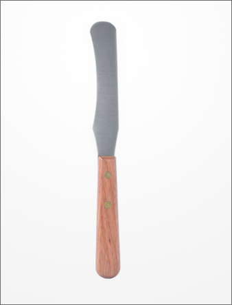 [8435138435653] Bifull Espátula Mango Madera Acero Inoxidable