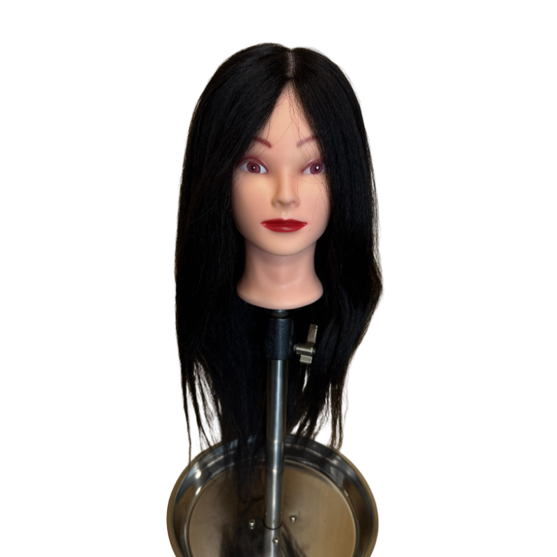 Cabeza Maniqui Cabello 100% Natural 50-55cm MH Cosmetics