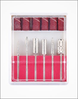 [8435138440275] Caja Brocas Torno Uñas (5 Fresas Y 6 Lijas Perfect Beauty)