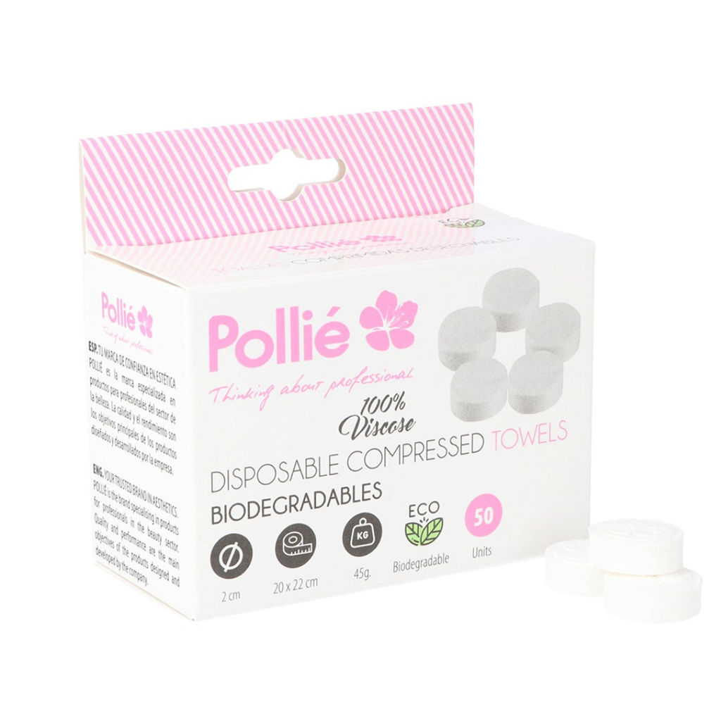 Caja de 50 toallas comprimidas Pollié