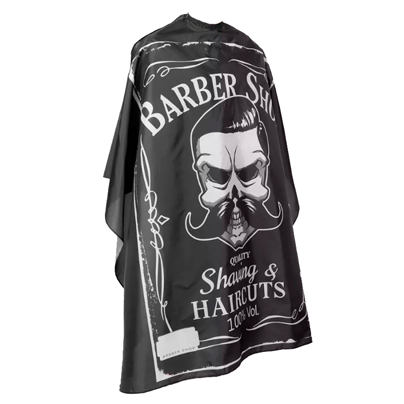 [8435303651840] Capa De Corte Barbería Negra Barber Shop 140X160Cm MH Cosmetics